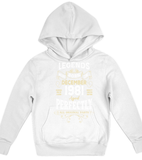 Legends Were Born In December 1981 Birthday Kids Hoodie