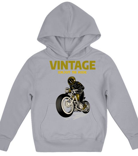 Motorbikes design Vintage stlye Kids Hoodie