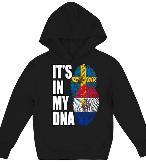 Paraguayan And Swedish Mix Heritage DNA Flag Kids Hoodie