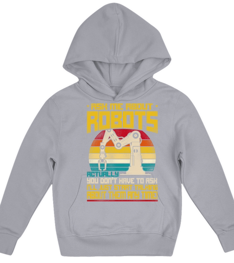 Robot Robotics Engineer Retro Kids Hoodie