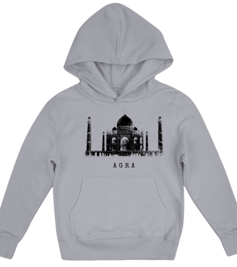 Taj Mahal Agra India Vintage Skyline I Love Indian Kids Hoodie