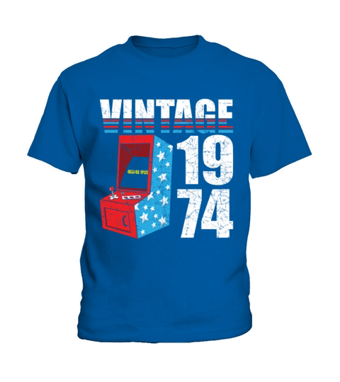 1974 Vintage born in Retro age Birthday gift idea Kids T-Shirt
