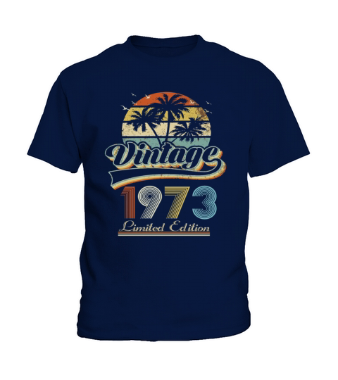 46Th Birthday Men Women Vintage Retro 1973 46 Year Kids T-Shirt