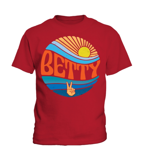 Betty Shirt Vintage Sunset Betty Groovy Tie Dye Kids T-Shirt