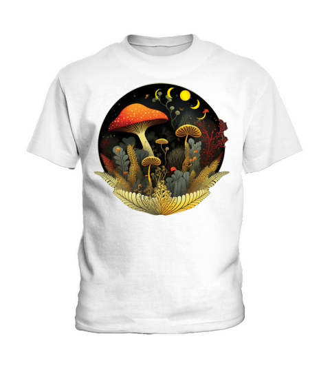 Goblincore Aesthetic Cottagecore Mushroom Dark Kids T-Shirt