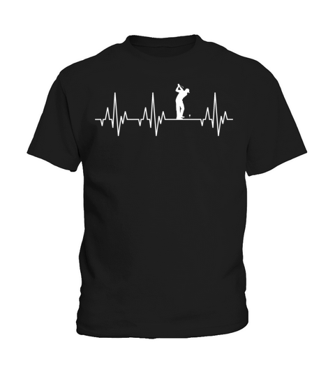 Heartbeat Golf Player Golfer Sports Game Kids T-Shirt