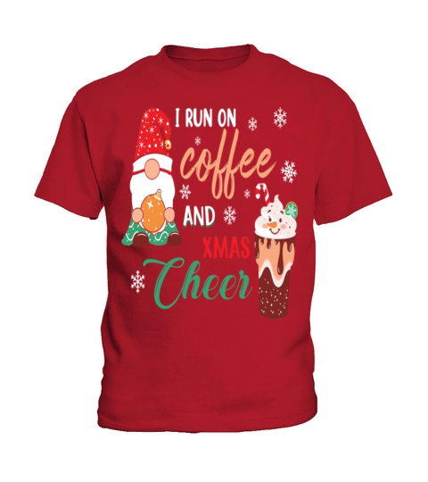 I RUN ON COFFEE AND CHRISTMAS CHEER Kids T-Shirt