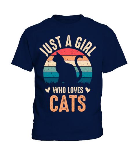 just a girl who loves cats Kids T-Shirt