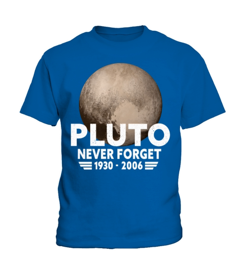 Never Forget Pluto Design Retro Style Funny Space Kids T-Shirt