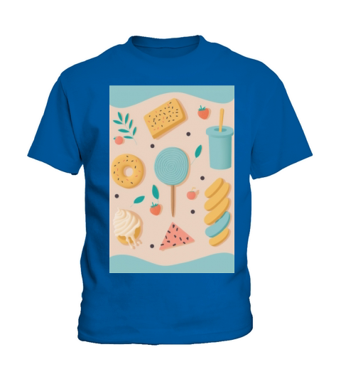 Sugary Sweet Treats - Pastel Colored Pattern Kids T-Shirt