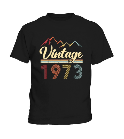 Vintage 1973 48th Birthday Retro 48 Years Old Kids T-Shirt