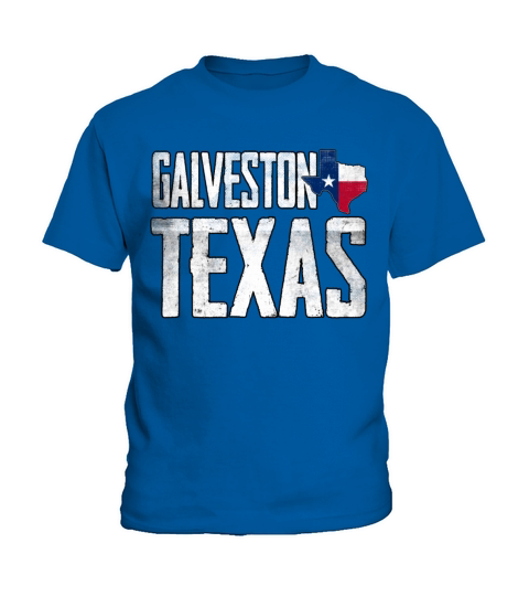Vintage Galveston Texas Flag Kids T-Shirt