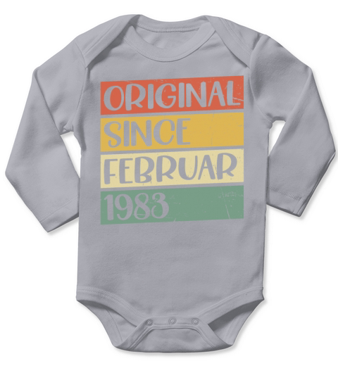 40th birthday vintage february 1983 original 1983 Long Sleeve Baby One-Piece