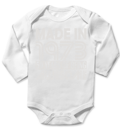 50th birthday vintage 1973 50 years Long Sleeve Baby One-Piece