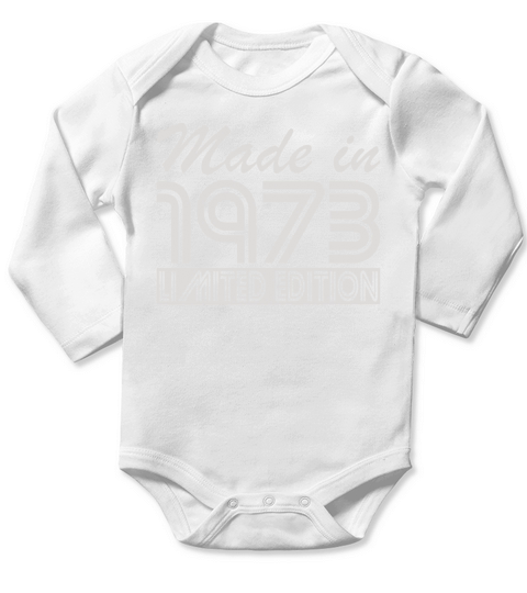 50th birthday vintage 1973 made in 1973 Long Sleeve Baby One-Piece