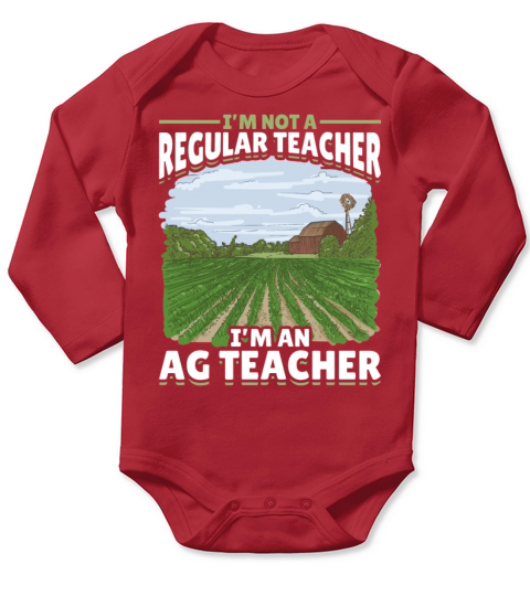 Agriculture Education Funny AG Teacher Long Sleeve Baby One-Piece