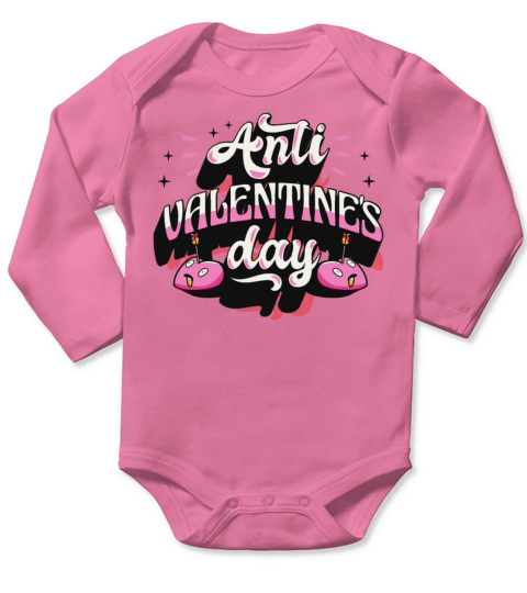 Anti Valentines Day Aesthetic Long Sleeve Baby One-Piece