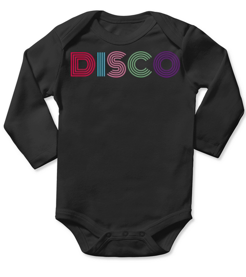 DISCO Retro 70s Rainbow Long Sleeve Baby One-Piece