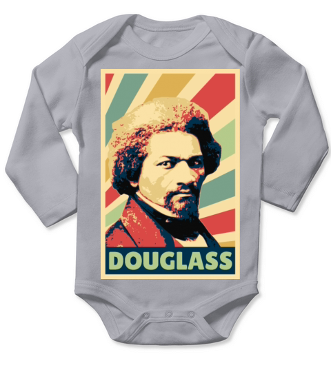 Frederick Douglass Vintage Colors Long Sleeve Baby One-Piece