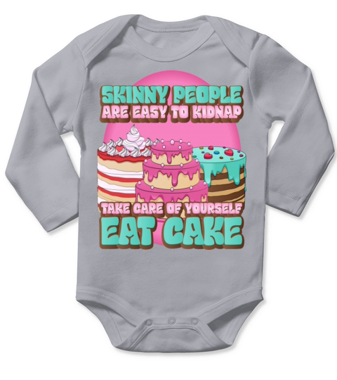 Funny Quote Sweet Tooth Cake Bakery Long Sleeve Baby One-Piece