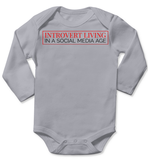 Introvert living in a social media age Long Sleeve Baby One-Piece