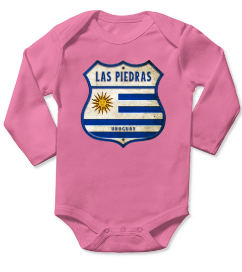 Las Piedras Uruguay Vintage Design Long Sleeve Baby One-Piece