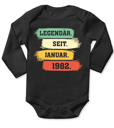 Legend Since January 1982 Long Sleeve Baby One-Piece