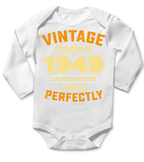 Limited Vintage Original 1949 Aged Edition Long Sleeve Baby One-Piece