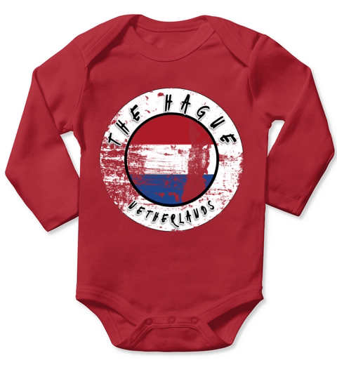 The Hague Netherlands Vintage Long Sleeve Baby One-Piece