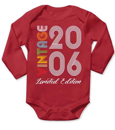Vintage 2006 Vintage Birthday Retro Vintage Long Sleeve Baby One-Piece