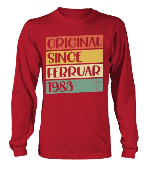 40th birthday vintage february 1983 original 1983 Long sleeved Unisex