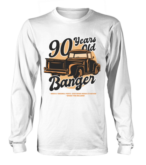 90 Years Old Vintage Classic American Car Truck Long sleeved Unisex