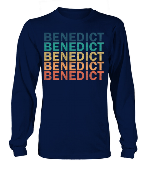 Benedict Name T Shirt - Benedict Vintage Retro Nam Long sleeved Unisex
