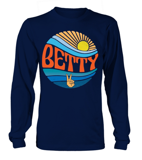 Betty Shirt Vintage Sunset Betty Groovy Tie Dye Long sleeved Unisex