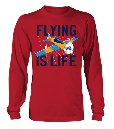 Flying is life airplane vintage Flying is life air Long sleeved Unisex
