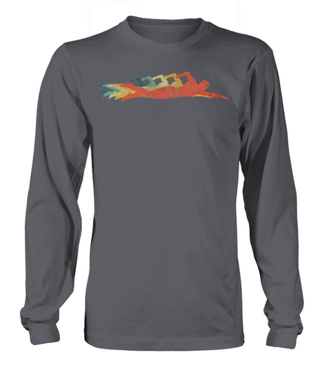 Swimming Man Retro Vintage Color Long sleeved Unisex