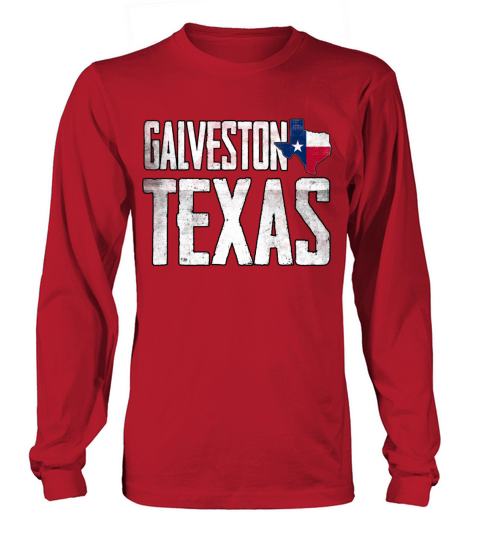 Vintage Galveston Texas Flag Long sleeved Unisex