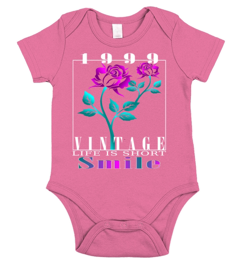 1999 Born Vintage Rose Gift Short Sleeve Baby One-Piece