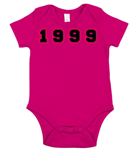 1999 Year Number Short Sleeve Baby One-Piece