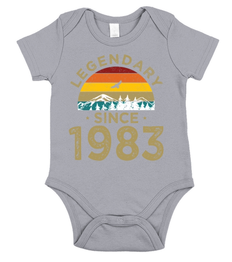 40th birthday vintage 1983 legendary since 1983 Short Sleeve Baby One-Piece