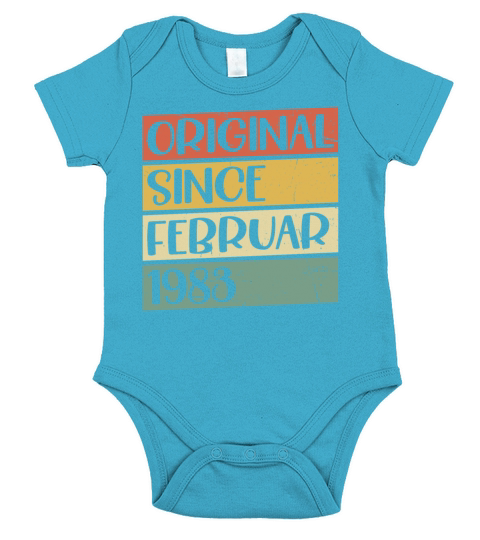 40th birthday vintage february 1983 original 1983 Short Sleeve Baby One-Piece