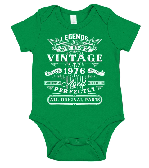 46th Birthday Vintage For Legends Born 1976 46 Yrs Short Sleeve Baby One-Piece