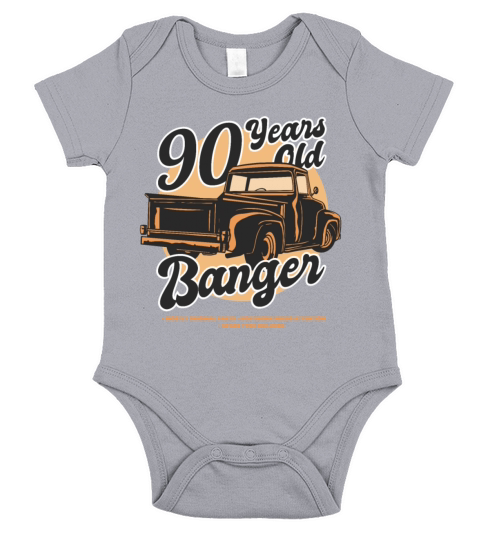 90 Years Old Vintage Classic American Car Truck Short Sleeve Baby One-Piece