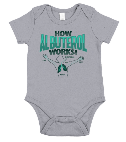 Albuterol Asthma Inhaler Design for an Asthmatic Short Sleeve Baby One-Piece