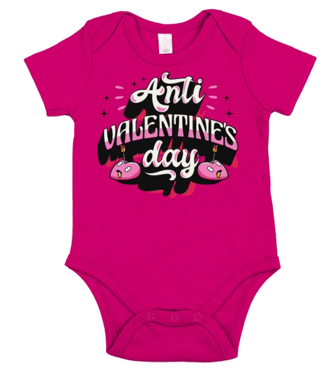 Anti Valentines Day Aesthetic Short Sleeve Baby One-Piece