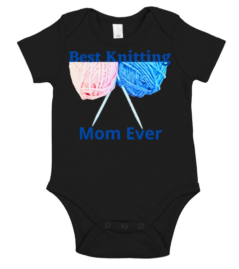Best Knitting Mom Ever For Moms Short Sleeve Baby One-Piece