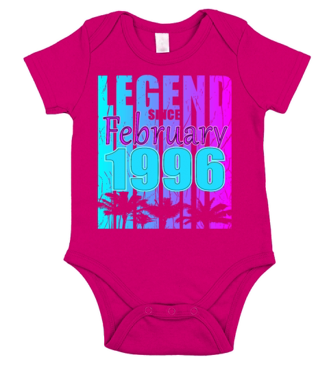 Born in 1996 Legend February Vintage Short Sleeve Baby One-Piece