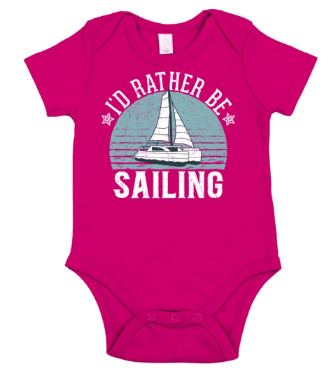 Catamaran Captain Id Rather Be Sailing Short Sleeve Baby One-Piece
