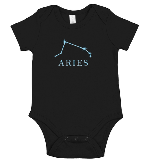 Constellation Zodiac Sign Aries Short Sleeve Baby One-Piece