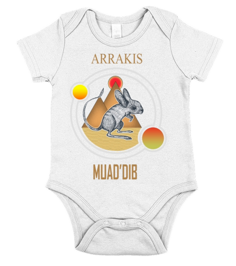 Dune Muad Dib 2 dark color Short Sleeve Baby One-Piece